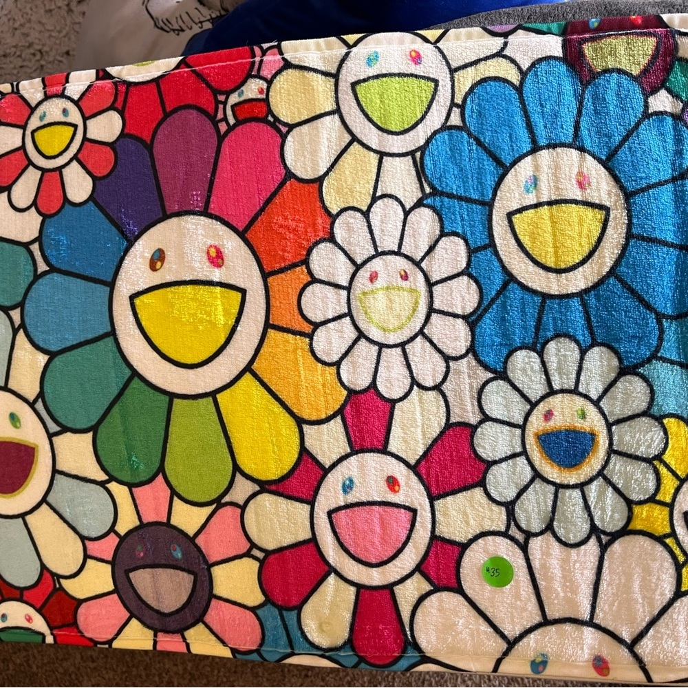 Murakami Colorful Flower Pattern Bath Mat